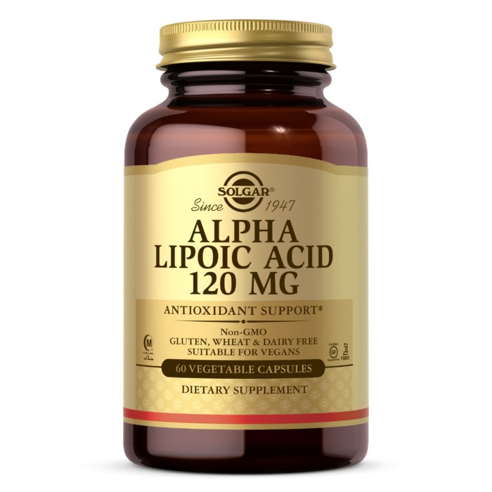 SOLGAR alfa lipoinė rūgštis 120 mg – 60 kapsulių
