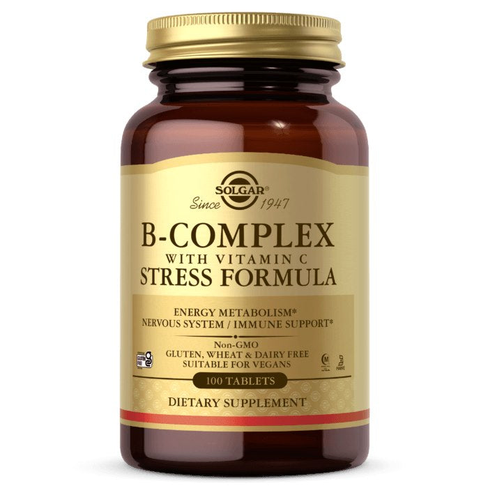 SOLGAR B-kompleksas su vitaminu C – 100 tablečių