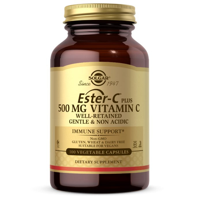 SOLGAR Ester-C ir vitaminas C 500 mg – 100 kapsulių