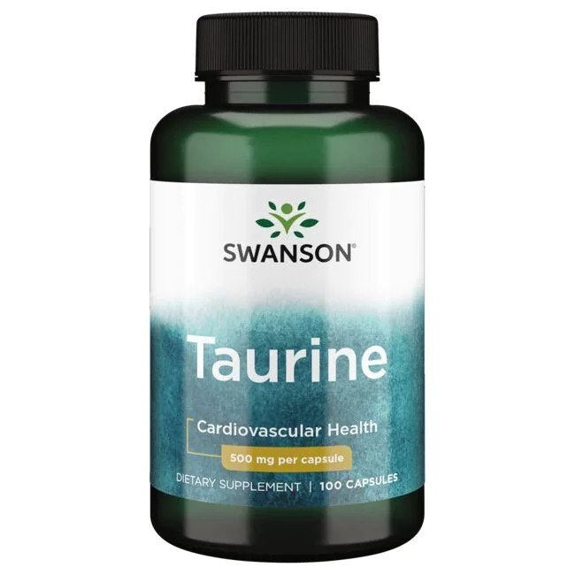 SWANSON taurinas 500 mg – 100 kapsulių