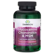 SWANSON gliukozaminas, chondroitinas ir MSM 500 mg – 120 tablečių