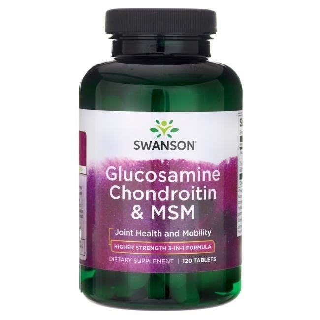 SWANSON gliukozaminas, chondroitinas ir MSM 500 mg – 120 tablečių