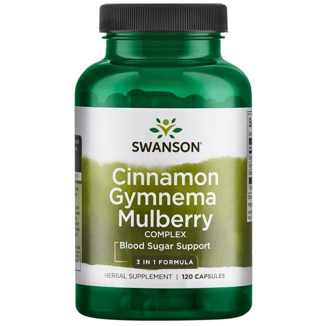SWANSON cinamono, gimnemos ir šilkmedžio kompleksas – 120 kapsulių