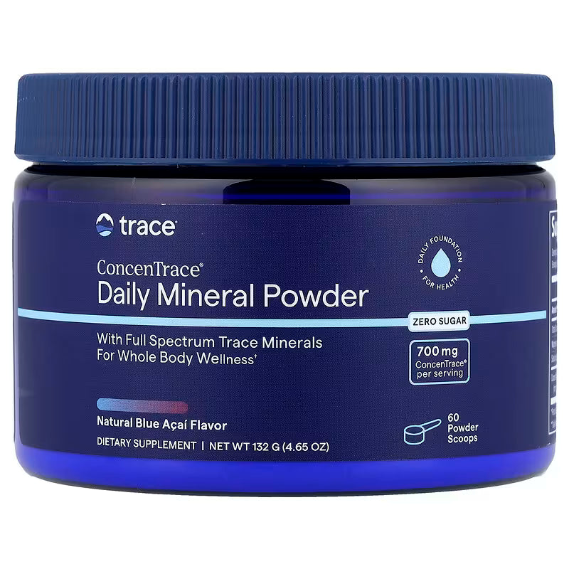 TRACE MINERALS kasdieniai mineralų milteliai, Natural Blue Acai skonio - 132 g