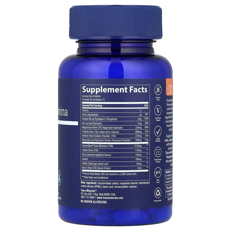 TRACE MINERALS Electrolyte Stamina - 90 tablečių
