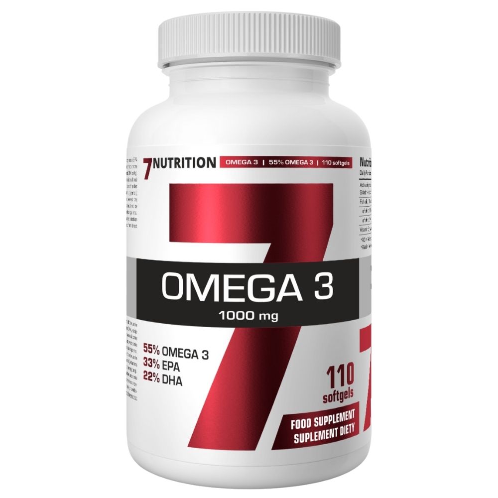7NUTRITION Omega 3 1000 mg - 110 kapsulių