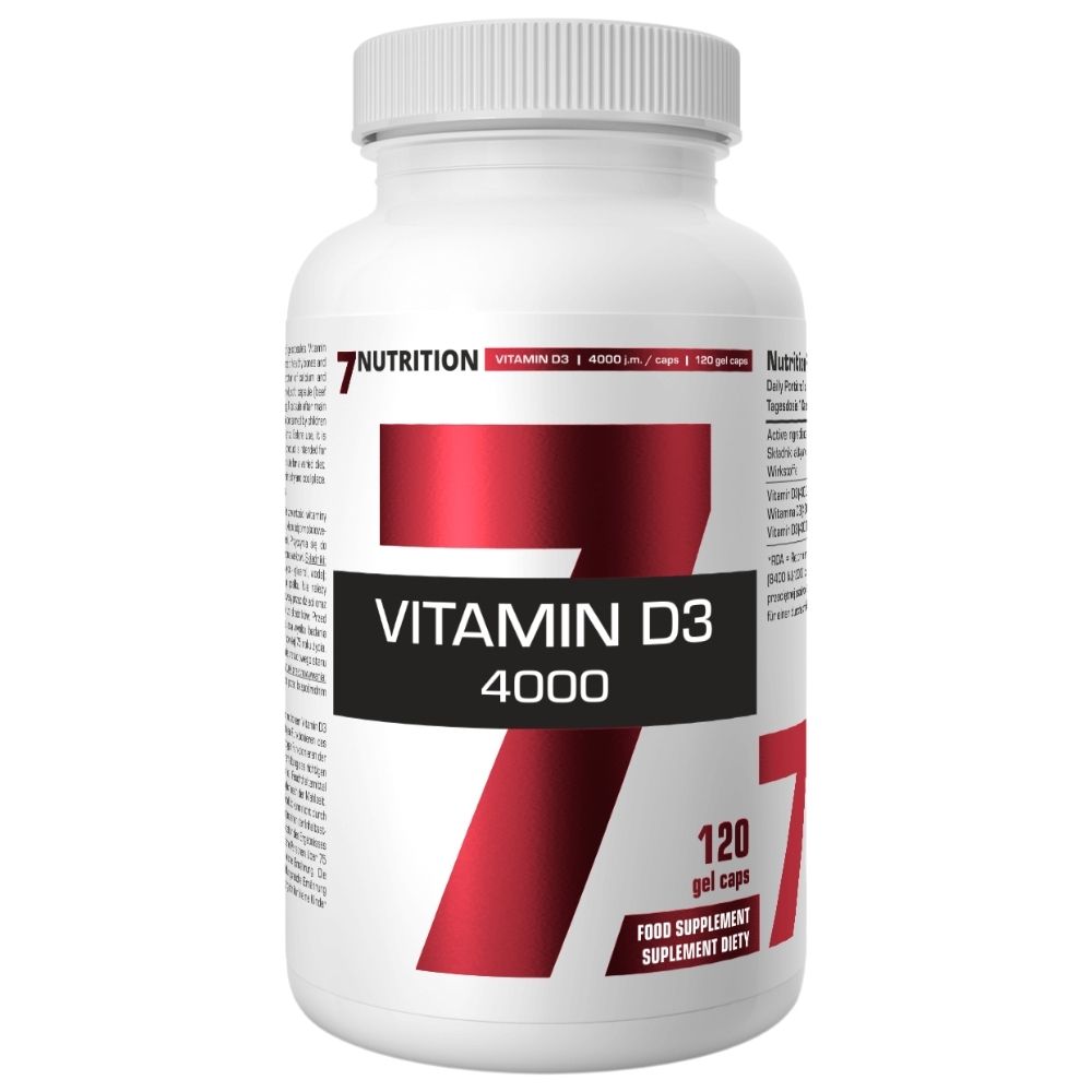 7NUTRITION Vitaminas D3 4000 TV - 120 kapsulių