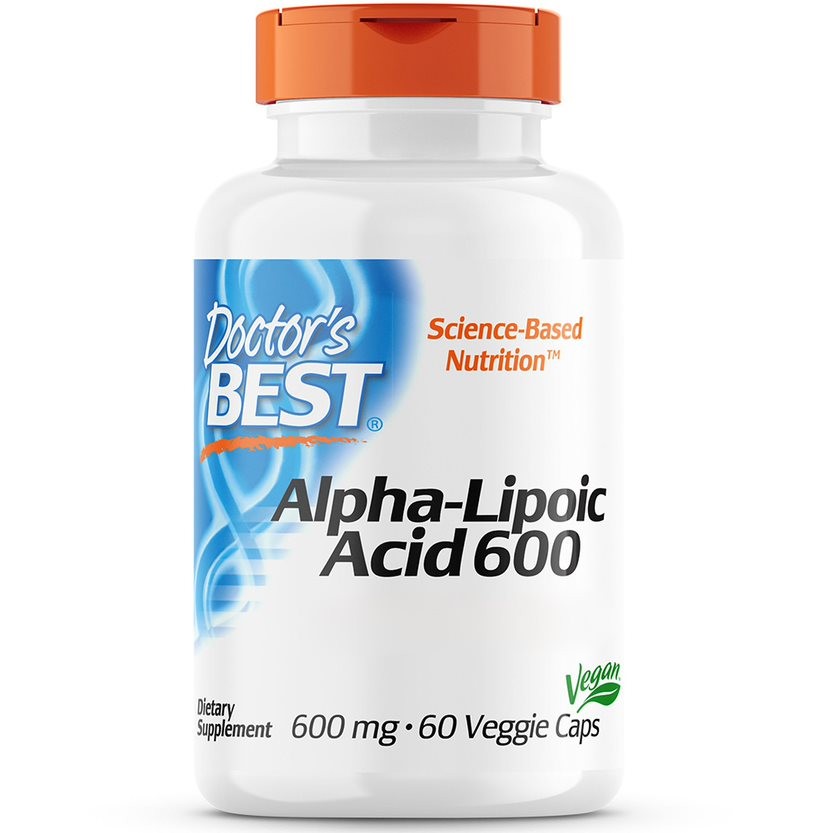 Doctor's Best alfa lipoinė rūgštis 600 mg – 60 kapsulių