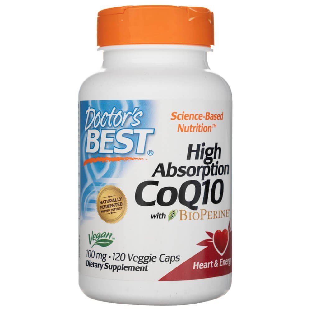 Doctor's Best didelės absorbcijos kofermentas Q10 su BioPerine 100 mg – 120 kapsulių