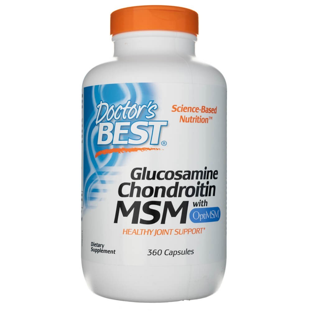 Doctor's Best gliukozamino ir chondroitino MSM kapsulės – 360 kapsulių
