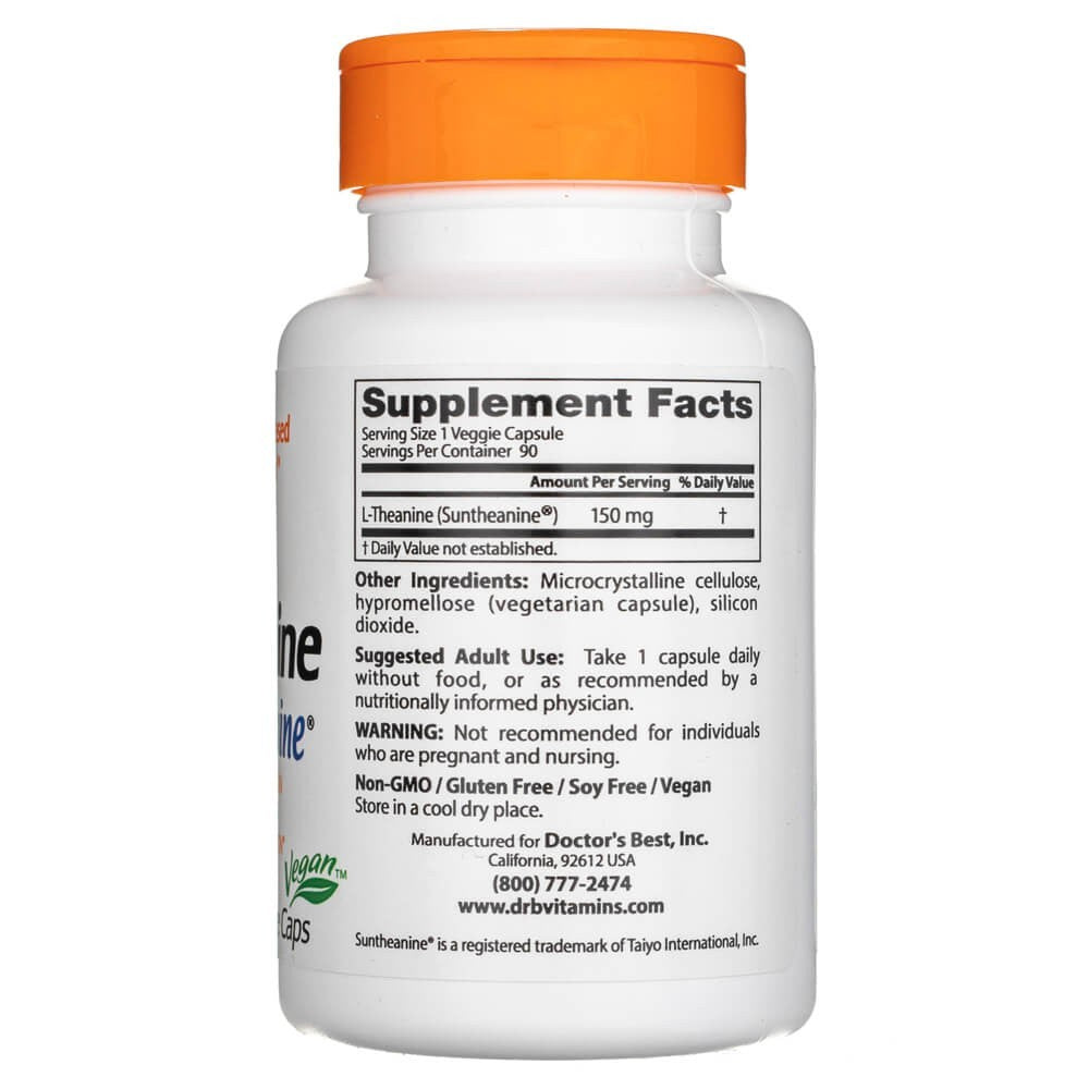 Doctor's Best L-teaninas su Suntheanine 150 mg – 90 kapsulių