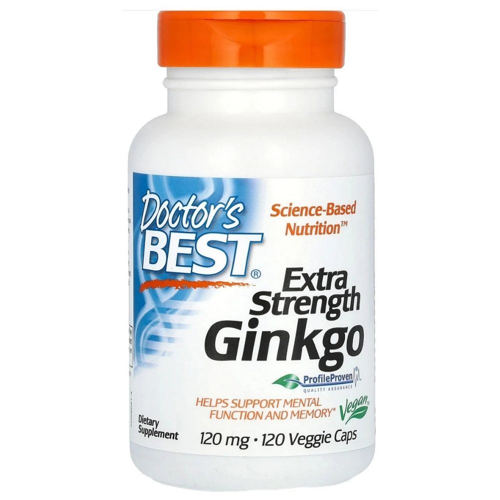 Doctor's Best ginkmedis (Ginkgo Biloba) 120 mg – 120 kapsulių