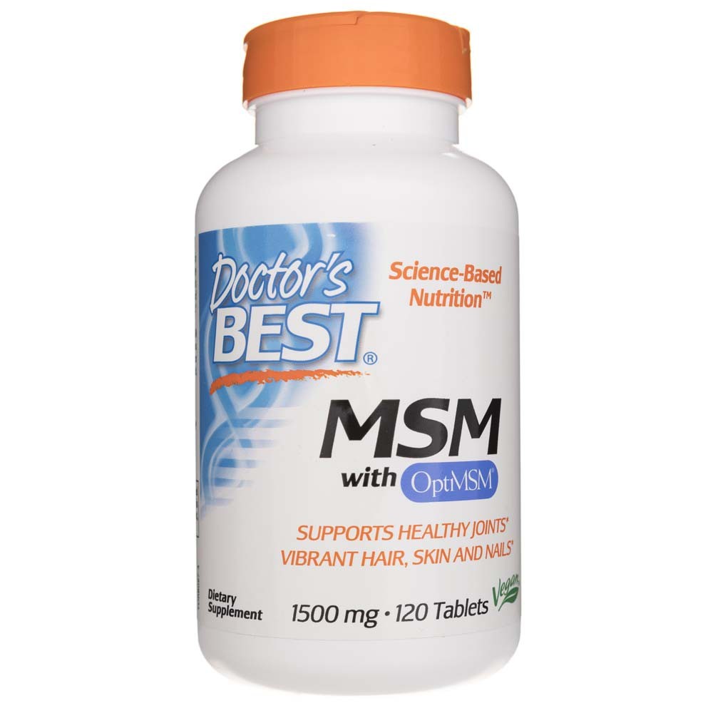 Doctor's Best MSM su OptiMSM 1500 mg – 120 tablečių