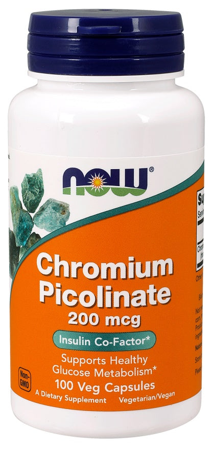 Produkto nuotrauka: NOW Foods Chromium Picolinate, 200mcg - 100 kapsulių