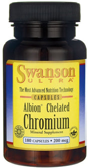 Swanson Albion chelatinis chromas, 200 mcg – 180 kapsulių