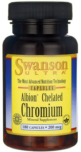 Swanson Albion chelatinis chromas, 200 mcg – 180 kapsulių