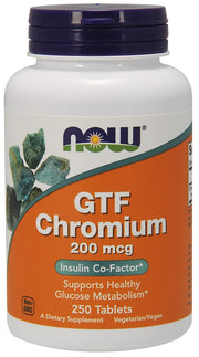Produkto nuotrauka: NOW Foods GTF Chromium, 200mcg - 250 tablečių