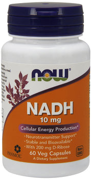 NOW Foods NADH, 10 mg – 60 kapsulių
