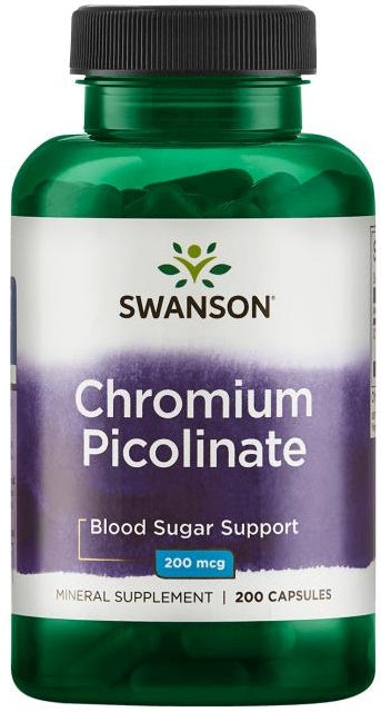 Swanson chromo pikolinatas, 200 mcg – 200 kapsulių