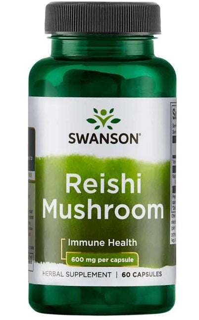 Swanson Reishi grybai, 600 mg – 60 kapsulių