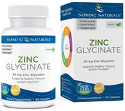 Nordic Naturals cinko glicinatas, 20 mg – 60 kapsulių