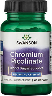 Swanson chromo pikolinatas su Chromax, 200 mcg – 60 kapsulių