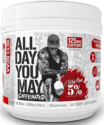 5% Nutrition maistinių medžiagų AllDayYouMay su kofeinu – legendinė serija, pietinė saldi arbata – 462 g