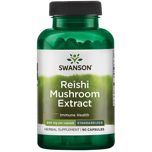 Swanson Reishi grybų ekstraktas, 500 mg – 90 kapsulių
