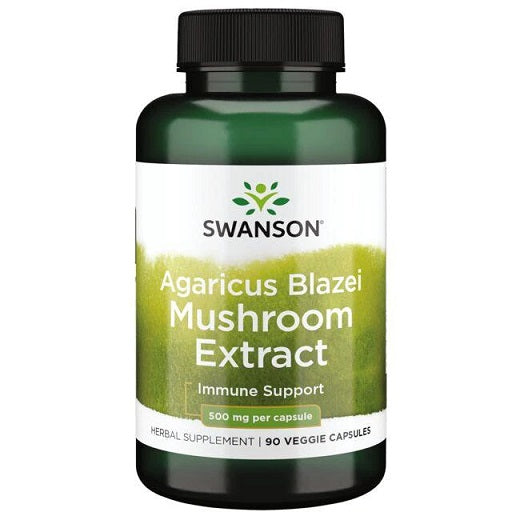 Swanson Agaricus Blazei grybų ekstraktas, 500 mg – 90 kapsulių