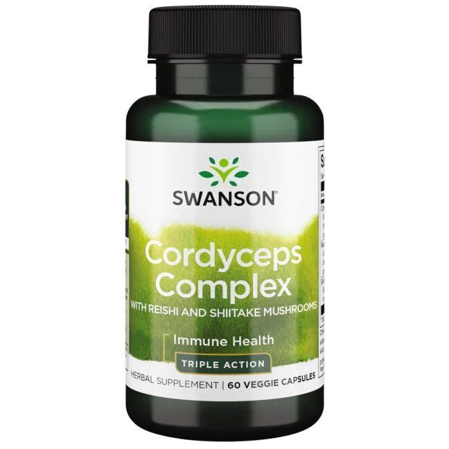 Swanson Cordyceps kompleksas su reiši ir šitake grybais – 60 kapsulių