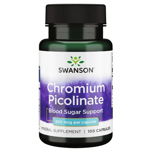 Swanson chromo pikolinatas, 200 mcg – 100 kapsulių