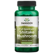 Swanson plataus spektro šitake grybai, 500 mg – 60 kapsulių
