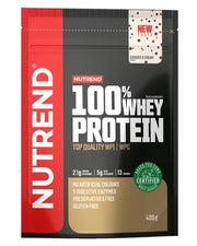 Nutrend 100% išrūgų baltymų milteliai, sausainiai ir grietinėlė - 400 g