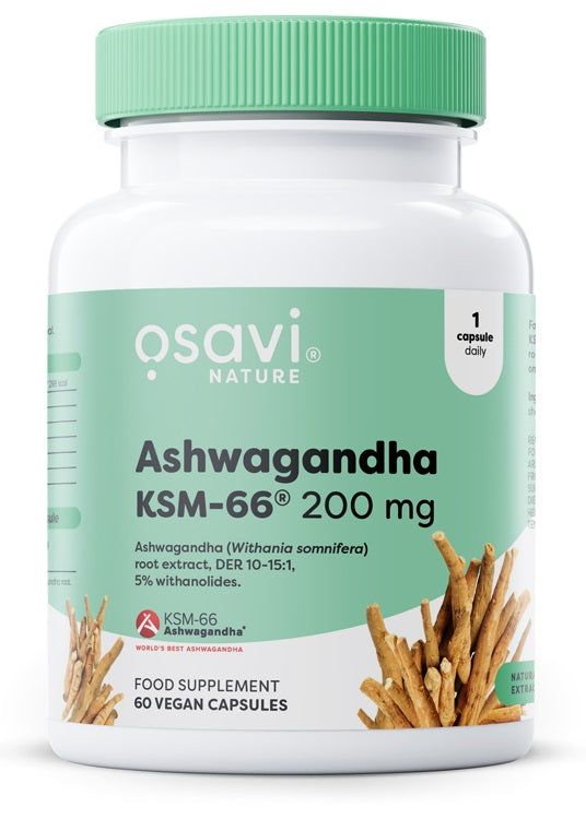 Produkto nuotrauka: Osavi Ashwagandha KSM-66, 200mg - 60 vegan caps