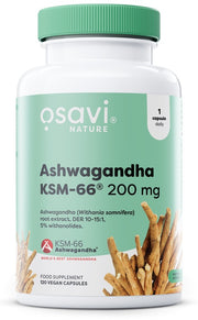 Produkto nuotrauka: Osavi Ashwagandha KSM-66, 200mg - 120 vegan caps