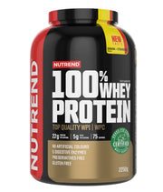 Nutrend 100% išrūgų baltymų milteliai, bananai ir braškės - 2250 g