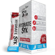 5% Nutrition Nutrition Hydrate – legendinės serijos lazdelių pakuotės, mėlynių limonadas – 10 x 9 g
