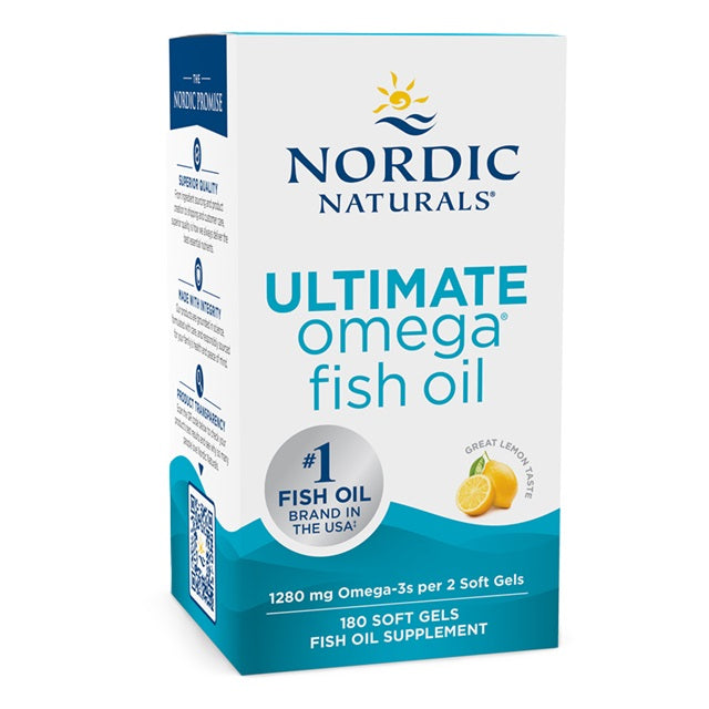 Nordic Naturals Ultimate Omega, 1280 mg citrinų skonio – 180 kapsulių