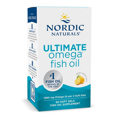 Nordic Naturals Ultimate Omega, 1280 mg citrinų skonio – 60 kapsulių