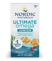 Nordic Naturals Ultimate Omega žuvų taukai vaikams, 680 mg braškių skonio – 90 mini kapsulių
