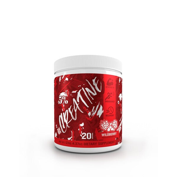 5% Nutrition maistinio kreatino – Code Red, miško uogų skonio – 126 g