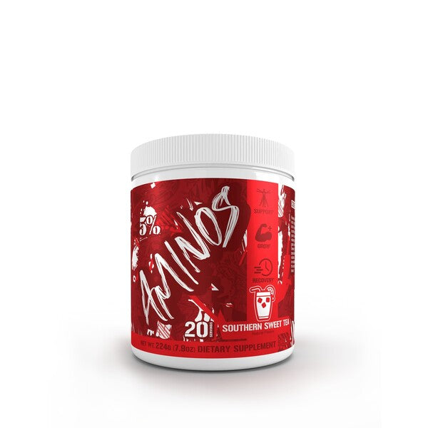 5% Nutrition maistinių aminorūgščių – Code Red, pietinė saldžioji arbata – 224 g