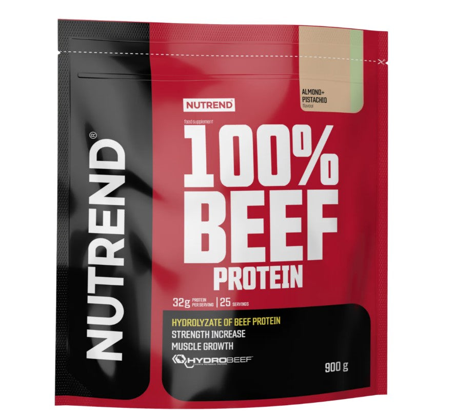 Nutrend 100 % jautienos baltymų, migdolų ir pistacijų – 900 g