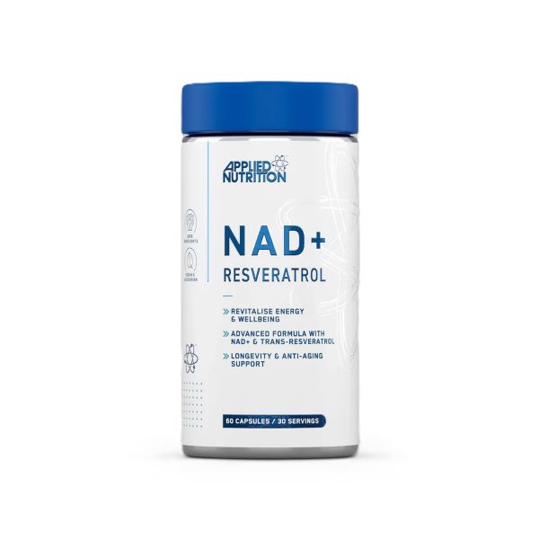 Applied Nutrition NAD+ Resveratrolis – 60 kapsulių