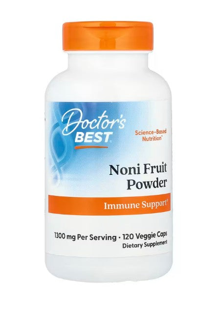 Doctor's Best noni vaisių milteliai, 1300 mg – 120 kapsulių