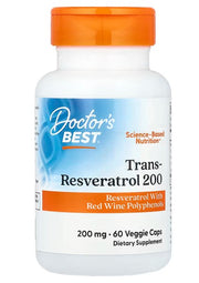 Doctor's Best trans - resveratrolis, 200 mg – 60 kapsulių