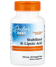 Doctor's Best stabilizuota R - lipoinė rūgštis, 100 mg – 60 kapsulių