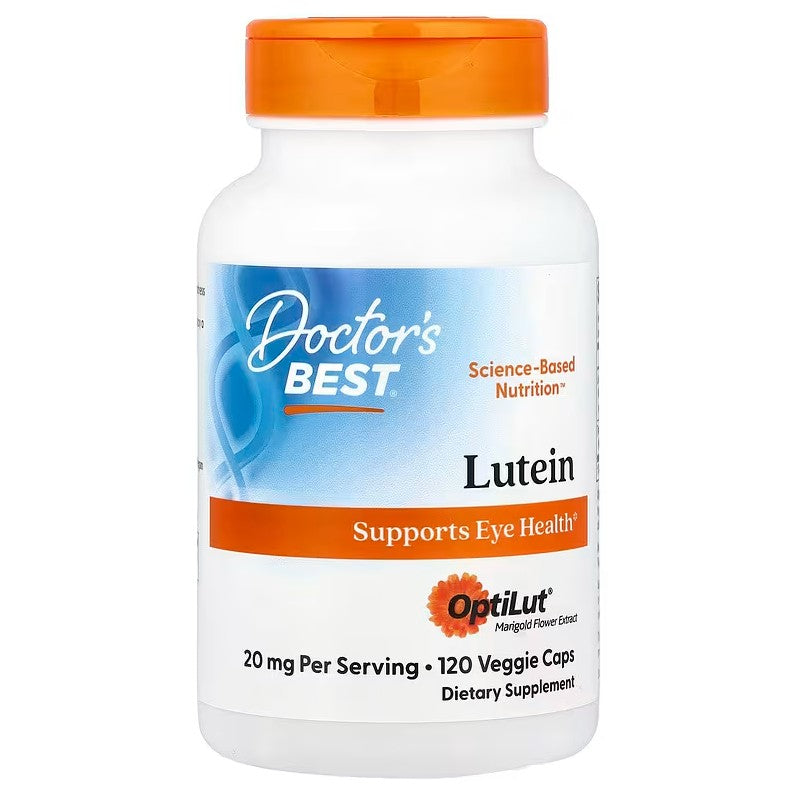 Doctor's Best liuteinas iš OptiLut, 20 mg – 120 kapsulių