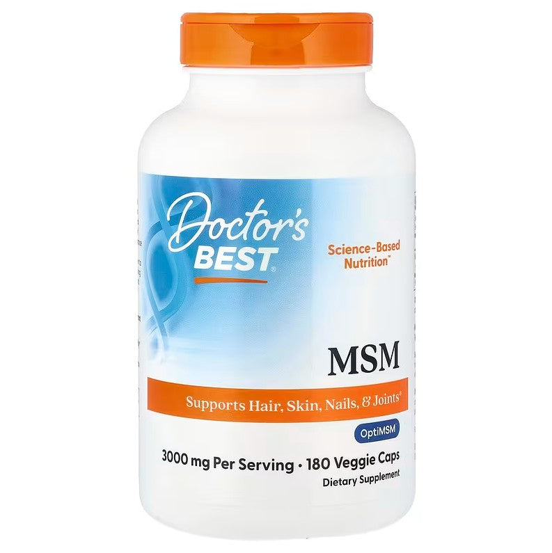 Doctor's Best MSM su OptiMSM, 3000 mg – 180 kapsulių