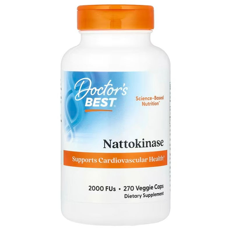 Doctor's Best nattokinazė, 2000 FU – 270 kapsulių